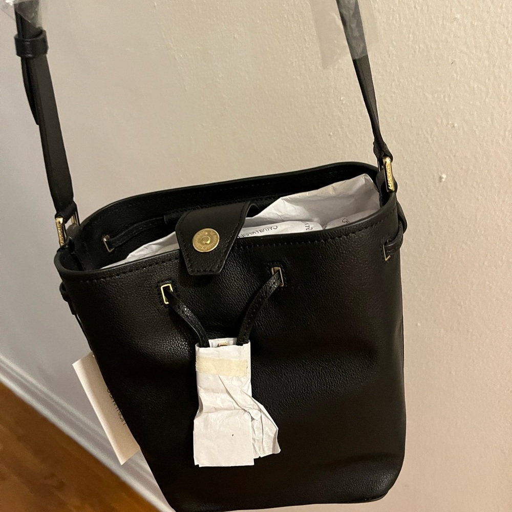 Brand new never used Calvin Klein black bucket bag